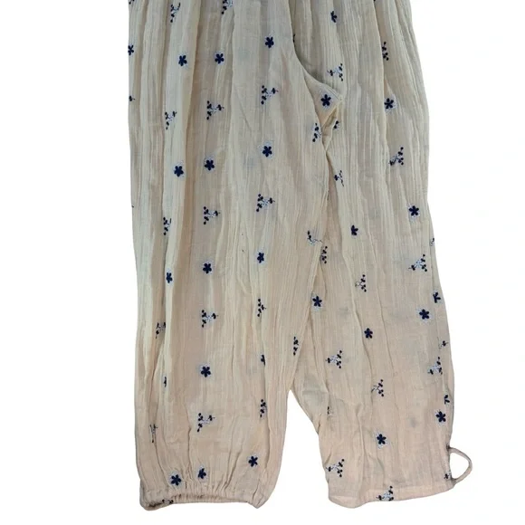 FREE PEOPLE Embroidered DAHLIA Jumpsuit Large New - Picture 8 of 11